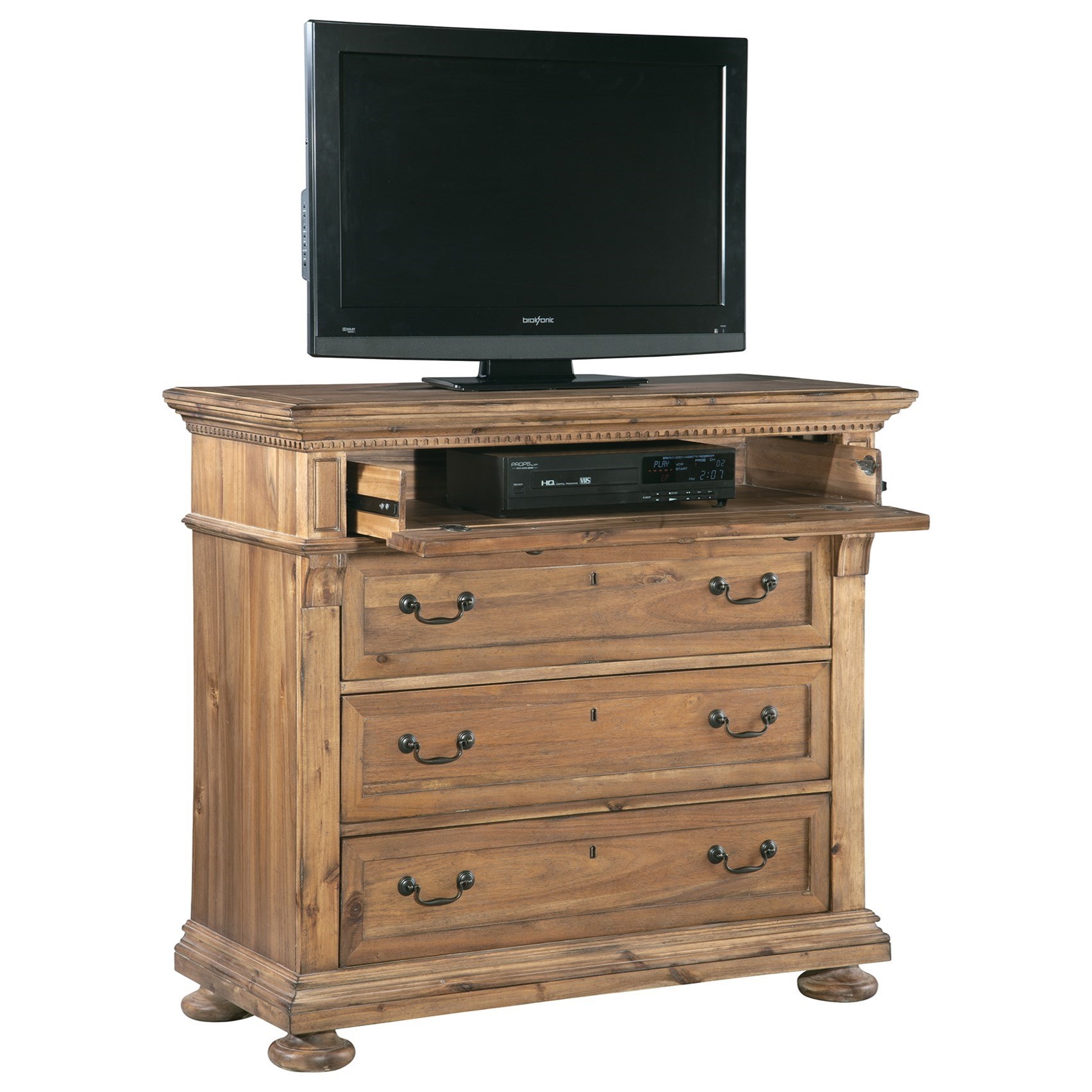 Hekman Wellington Hall Bedroom Media Chest with Five Drawers Sprintz